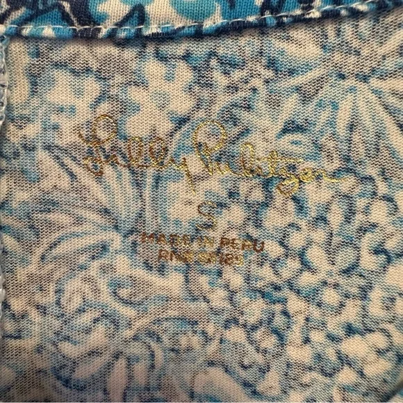Lilly Pulitzer Belden T-shirt Dress in Cumulus Blue Blooming Together Size Small - Picture 5 of 7